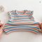 2025 Girls Rainbow Striped Tank Top Summer Casual