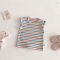 2025 Girls Rainbow Striped Tank Top Summer Casual
