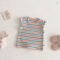 2025 Girls Rainbow Striped Tank Top Summer Casual