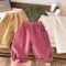 2025 Kids 100% Cotton Solid Pocket Pants 6M-5Y