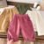 2025 Kids 100% Cotton Solid Pocket Pants 6M-5Y