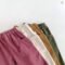 2025 Kids 100% Cotton Solid Pocket Pants 6M-5Y
