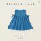 2025 Korean Lace Blue Vest Dress Girls