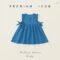 2025 Korean Lace Blue Vest Dress Girls