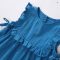 2025 Korean Lace Blue Vest Dress Girls