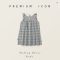 2025 Summer Girls Checkered Sleeveless Vest Skirt Dress