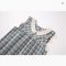 2025 Summer Girls Checkered Sleeveless Vest Skirt Dress
