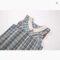 2025 Summer Girls Checkered Sleeveless Vest Skirt Dress
