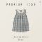 2025 Summer Girls Checkered Sleeveless Vest Skirt Dress