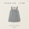 2025 Summer Girls Checkered Sleeveless Vest Skirt Dress