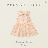 2026 Girls Polka Dot Doll Collar Sleeveless Dress