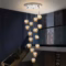 Modern LED Glass Ball Staircase Chandelier