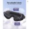 3D Contoured Breathable Blackout Sleep Mask with Adjustable Strap