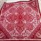 58cm Hip Hop Cotton Bandana Black Red Paisley