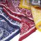 58cm Hip Hop Cotton Bandana Black Red Paisley