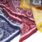 58cm Hip Hop Cotton Bandana Black Red Paisley