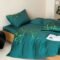 600TC Lyocell Cooling Summer Embroidery Bedding Set 4Pcs
