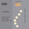 Modern Nordic LED Glass Chandelier Lighting