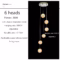 Modern LED Glass Ball Staircase Chandelier