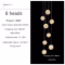Modern LED Glass Ball Staircase Chandelier