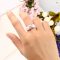 AAA Crystal X Cross Ceramic Ring Women Fashion Jewelry