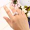 AAA Crystal X Cross Ceramic Ring Women Fashion Jewelry