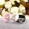 AAA Crystal X Cross Ceramic Ring Women Fashion Jewelry