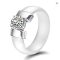 AAA Crystal X Cross Ceramic Ring Women Fashion Jewelry
