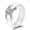 AAA Crystal X Cross Ceramic Ring Women Fashion Jewelry