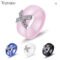 AAA Crystal X Cross Ceramic Ring Women Fashion Jewelry