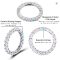 ALIZERO 2.2ct D Color Moissanite 925 Sterling Silver Ring