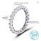 ALIZERO 2.2ct D Color Moissanite 925 Sterling Silver Ring