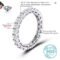 ALIZERO 2.2ct D Color Moissanite 925 Sterling Silver Ring