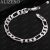 ALIZERO 925 Sterling Silver Chain Bracelet Set