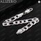 ALIZERO 925 Sterling Silver Chain Bracelet Set
