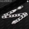 ALIZERO 925 Sterling Silver Chain Bracelet Set
