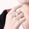 ALIZERO 925 Sterling Silver Crystal Zircon Ring