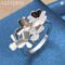 ALIZERO 925 Sterling Silver Lucky Clover Ring