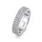 KNOBSPIN Full Moissanite Eternity Band – 925 Sterling Silver