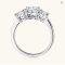 Anziw 3-Stone 3.6CT Moissanite Engagement Ring