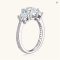 Anziw 3-Stone 3.6CT Moissanite Engagement Ring