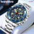 LIGE Quartz Watch Stainless Steel Date Watch Men