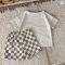 Baby Boy Summer Set Short Sleeve Plaid Shorts