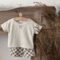 Baby Boy Summer Set Short Sleeve Plaid Shorts