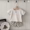 Baby Boy Summer Set Short Sleeve Plaid Shorts