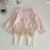 Baby Girls Cotton Bow Lace Sweatshirt Pants Set