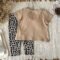 Baby Girls Summer Bow Leopard Print T-Shirt Shorts Set