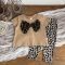 Baby Girls Summer Bow Leopard Print T-Shirt Shorts Set