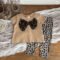 Baby Girls Summer Bow Leopard Print T-Shirt Shorts Set
