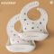 Baby Silicone Bib Waterproof Adjustable Cherry Print